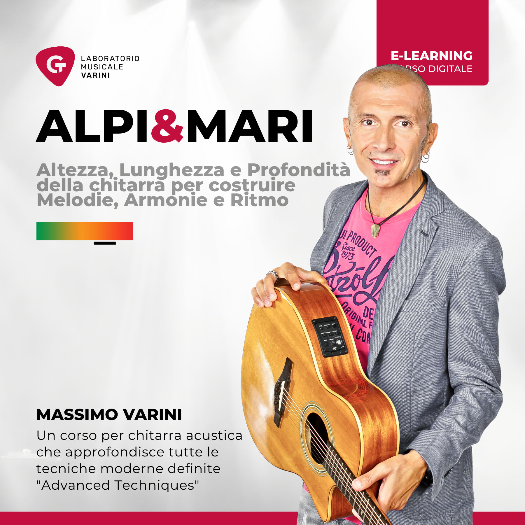 Copertina corso ALPI&MARI - Advanced Acoustic Techniques: Massimo Varini insegna tecniche avanzate per chitarra acustica