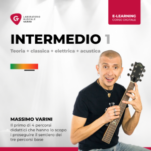 Copertina corso Chitarra Intermedio Vol.1: Massimo Varini insegna le basi del livello intermedio