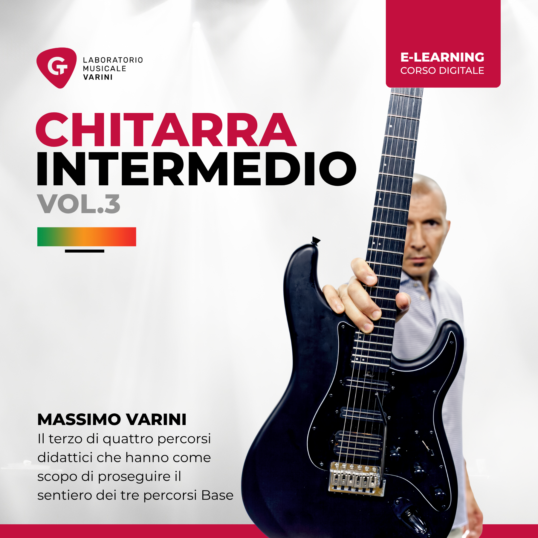 Copertina corso Chitarra Intermedio Vol.3: Massimo Varini insegna chitarra livello intermedio avanzato