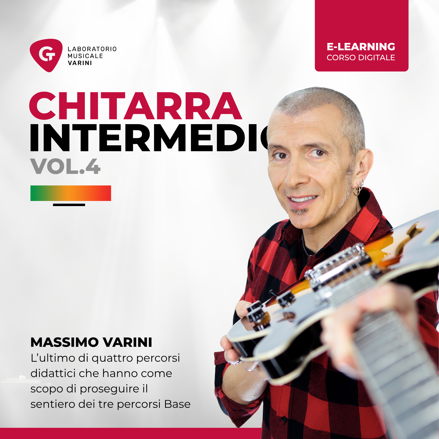 Copertina corso Chitarra Intermedio Vol.4: Massimo Varini insegna chitarra livello pre-avanzato