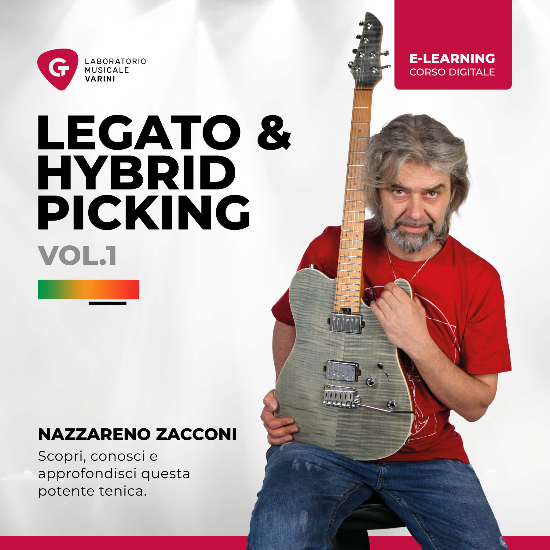Copertina corso Legato & Hybrid Picking Vol.1 - G.T.E.: Nazzareno Zacconi insegna le basi del legato e hybrid picking