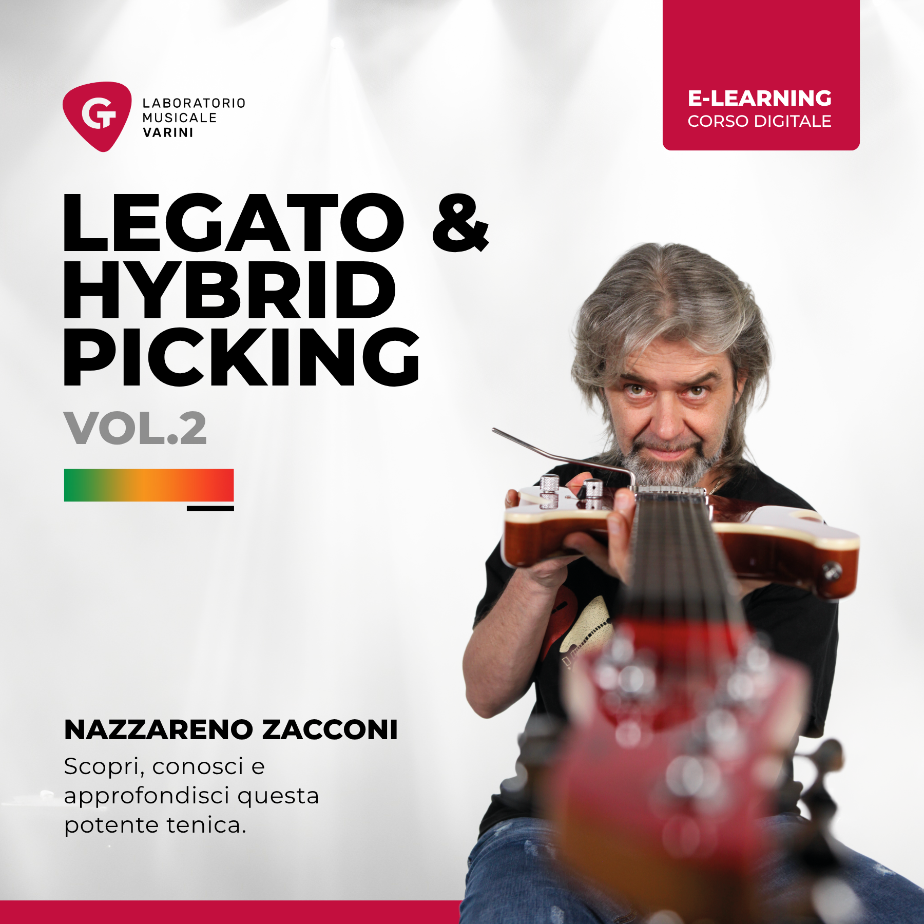Copertina corso Legato & Hybrid Picking Vol.2 - G.T.E.: Nazzareno Zacconi insegna tecniche avanzate di legato e hybrid picking