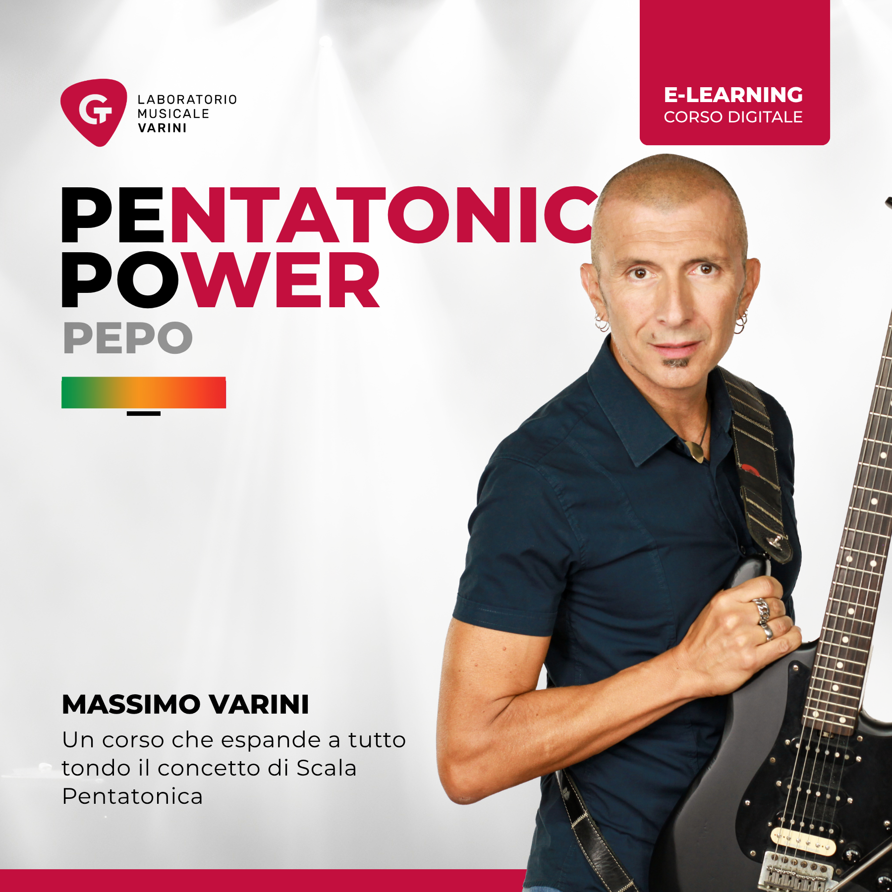 Copertina corso PEPO - Pentatonic Power: Massimo Varini insegna a padroneggiare la scala pentatonica