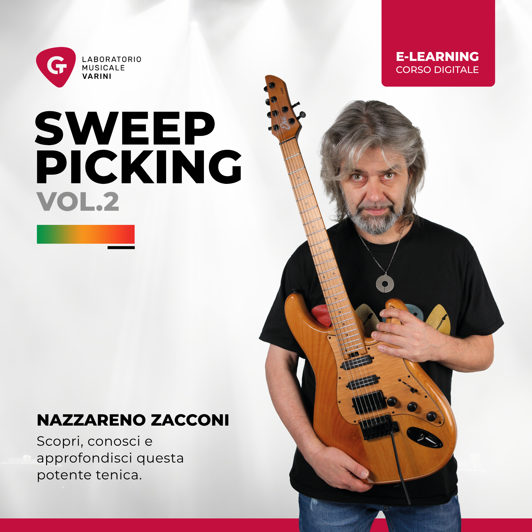 Copertina corso Sweep Picking Vol.2 - G.T.E.: Nazzareno Zacconi insegna tecniche avanzate di sweep picking