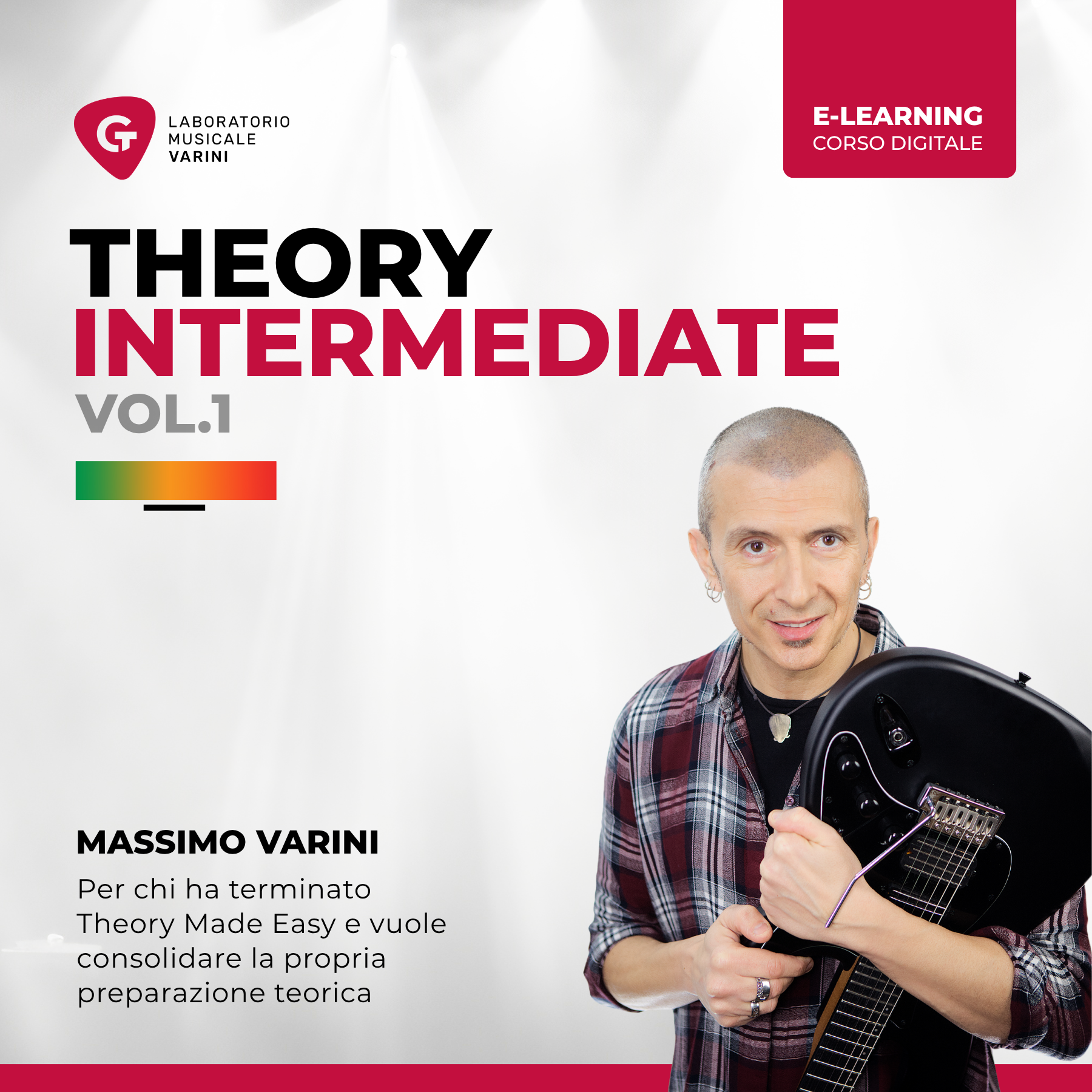 Copertina corso Theory Intermediate Vol.1: Massimo Varini insegna le basi della teoria musicale intermedia