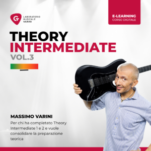 Copertina corso Theory Intermediate Vol.3: Massimo Varini insegna teoria musicale di livello intermedio avanzato