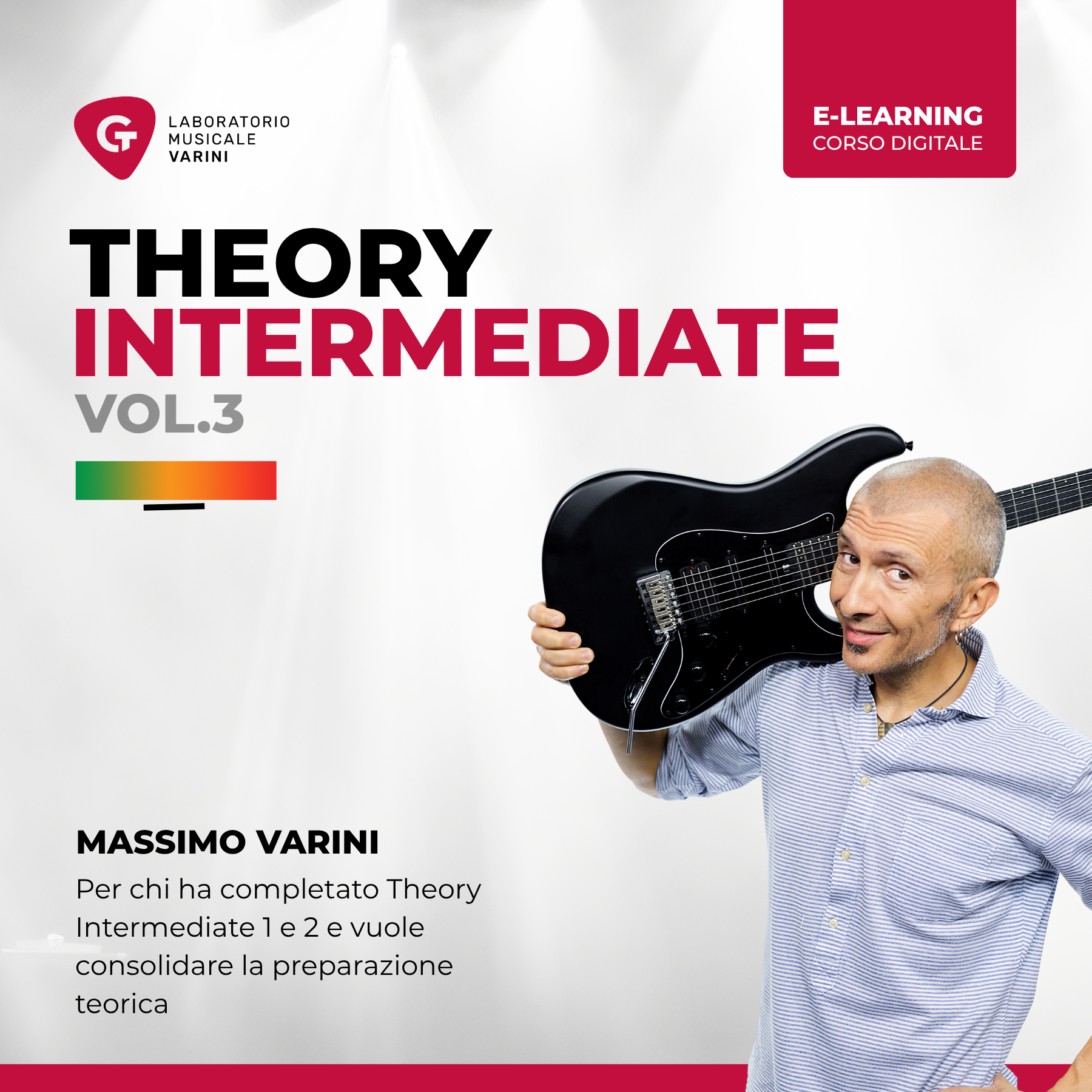 Copertina corso Theory Intermediate Vol.3: Massimo Varini insegna teoria musicale di livello intermedio avanzato