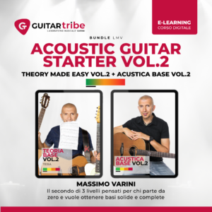 Copertina corso Acoustic Guitar Starter Vol.2: bundle per chitarra acustica livello intermedio, tenuto da Massimo Varini