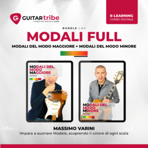 Copertina bundle Modali Full: raccolta completa dei corsi sui modi maggiore e minore, tenuti da Massimo Varini